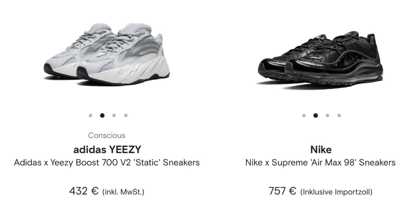 Кроссовки из коллаборации Nike Supreme и Adidas Yeezy