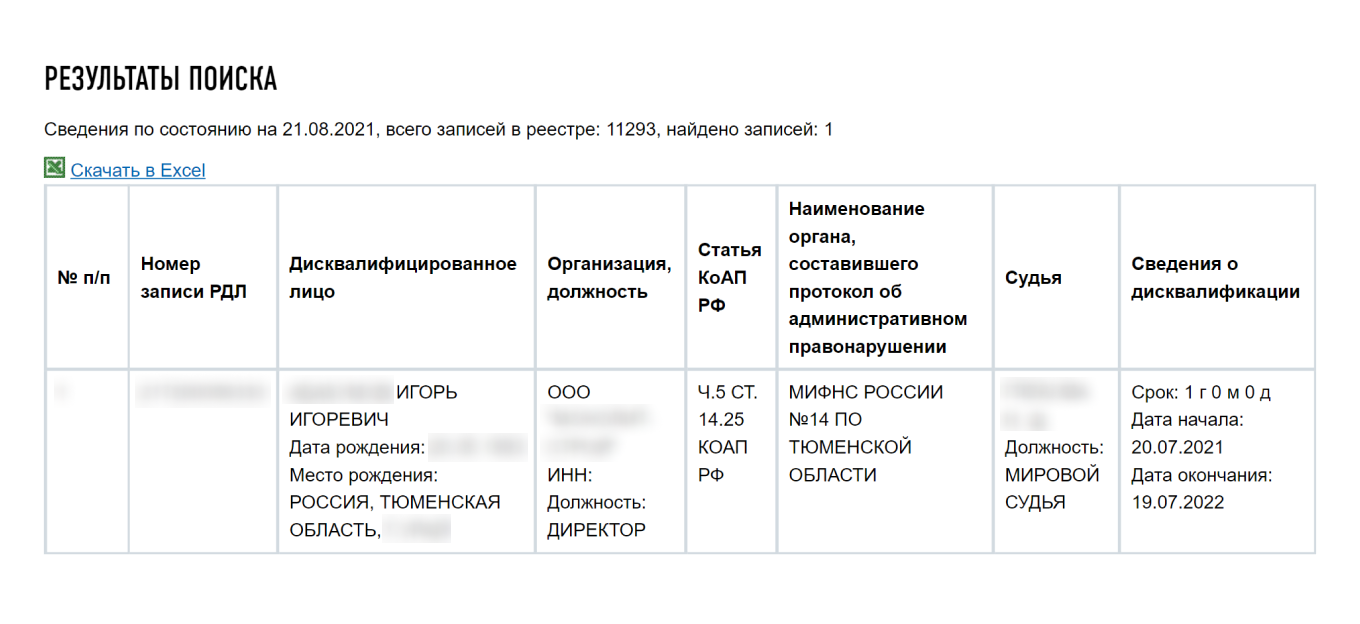 Как проверить на дисквалификацию