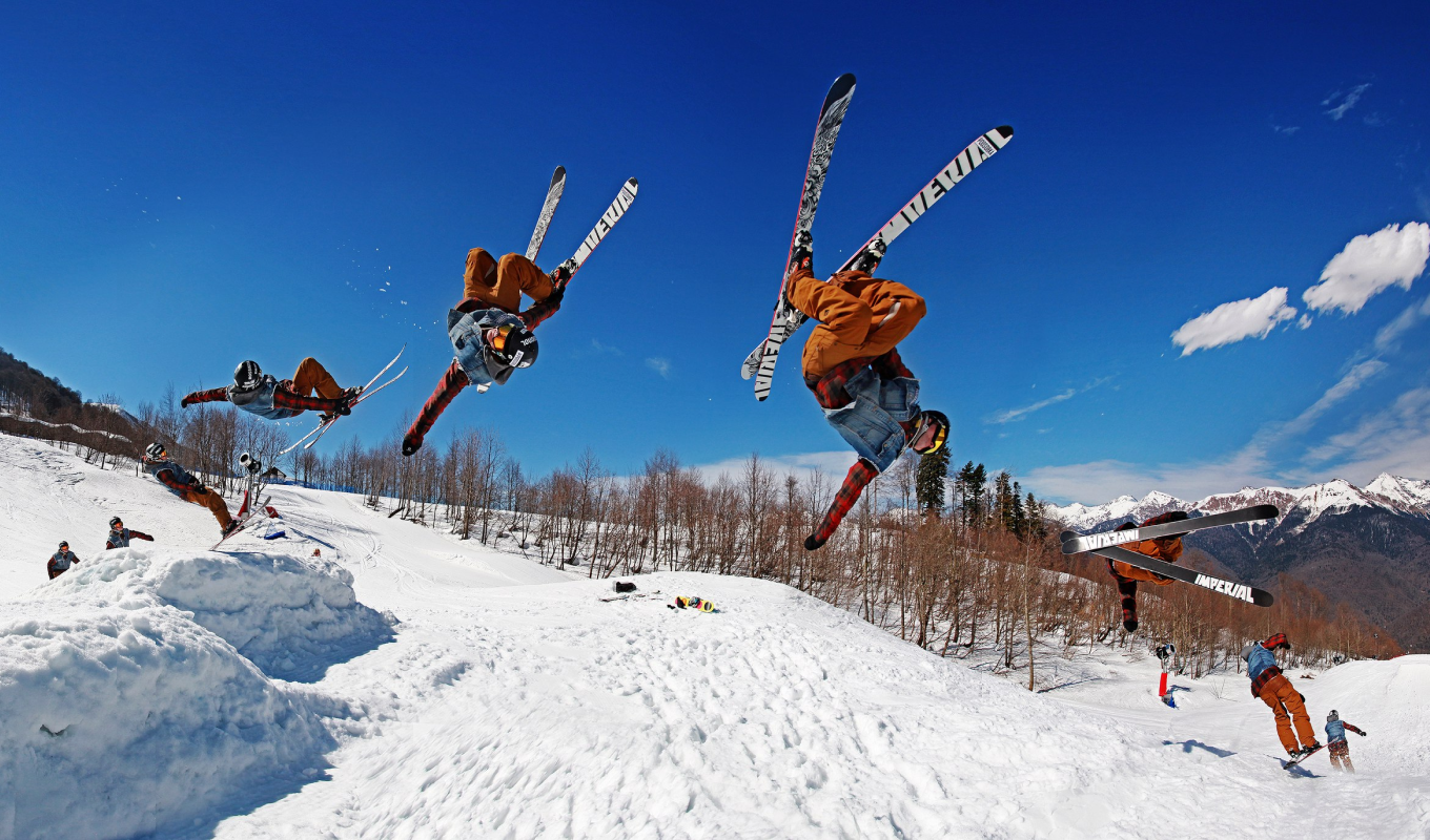 Катание на экстремальных лыжах в Сочи