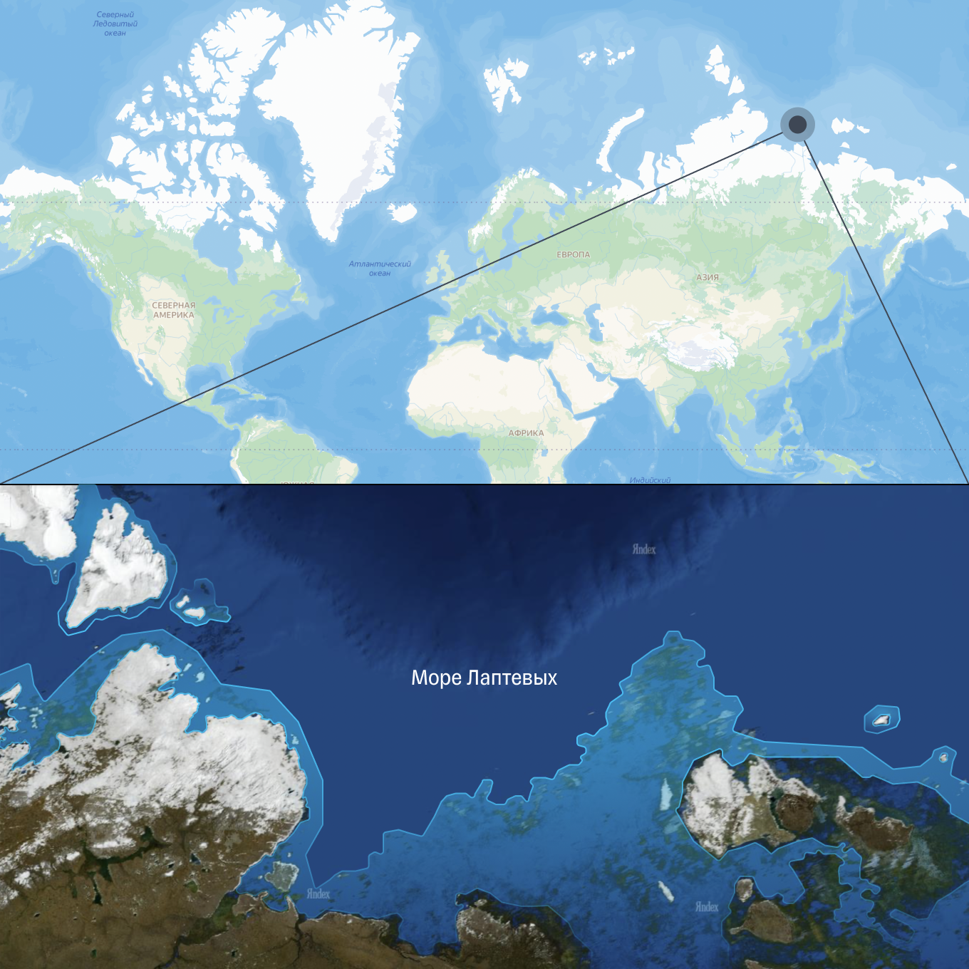 Шкала глубин и высот Арктики
