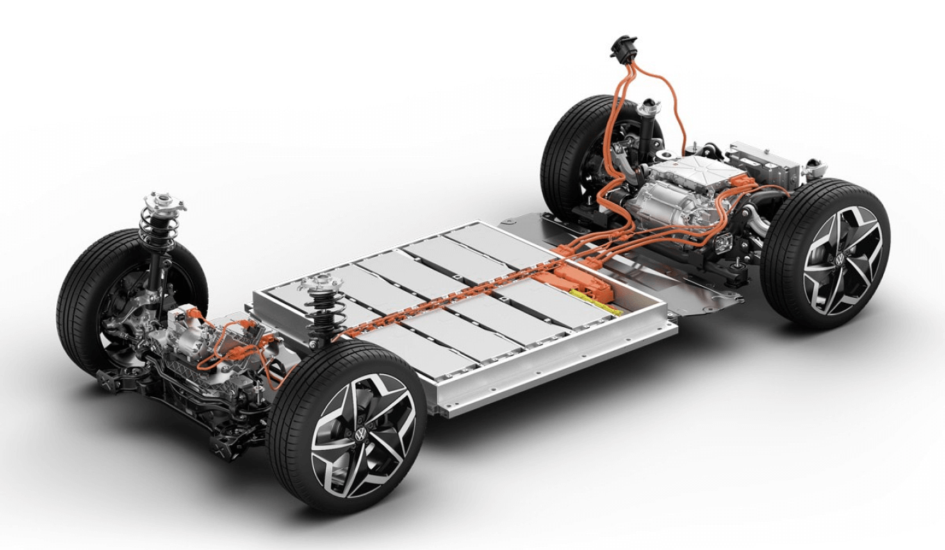 Конструкция электромобиля на примере платформы-скейтборда Volkswagen MEB