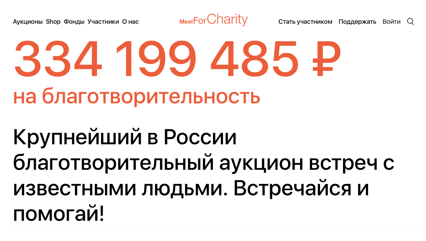 Платформа MeetForCharity