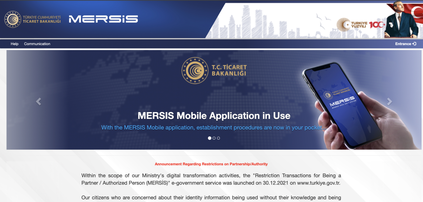 Платформа MERSIS