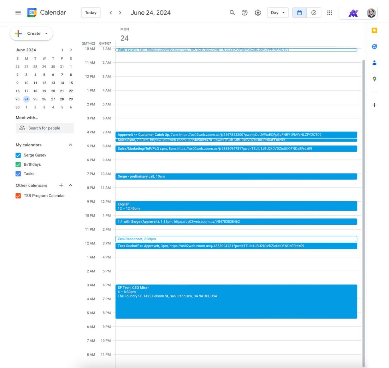 Приложение Google Calendar